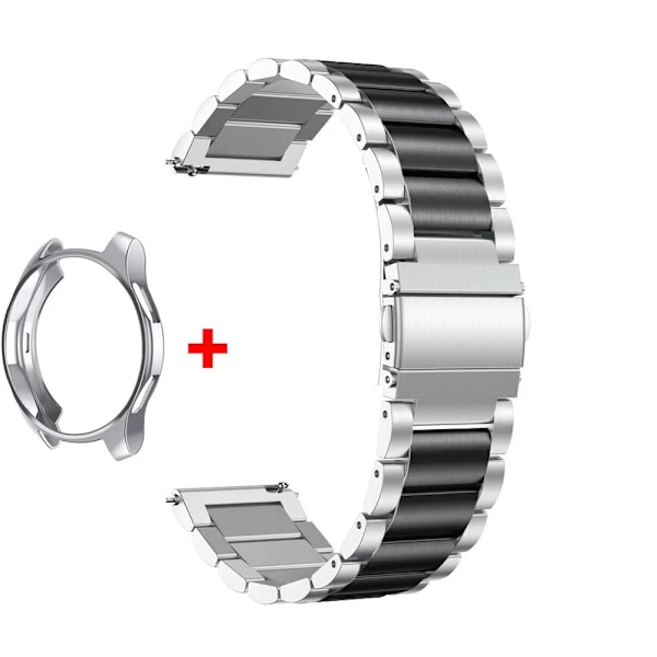 Band+ Etui til Samsung Galaxy Watch 6 5 4 44mm 40mm Classic 46mm 42mm Rustfrit Stål Armbånd Galaxy Watch 3 5 Pro 41 45mm Rem