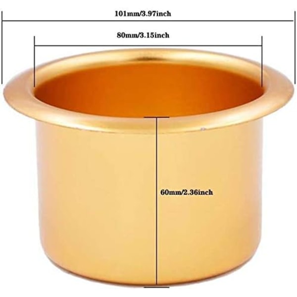 3 st Metall Soffa Fåtöljhandtag Mugghållare Insats Ersättning