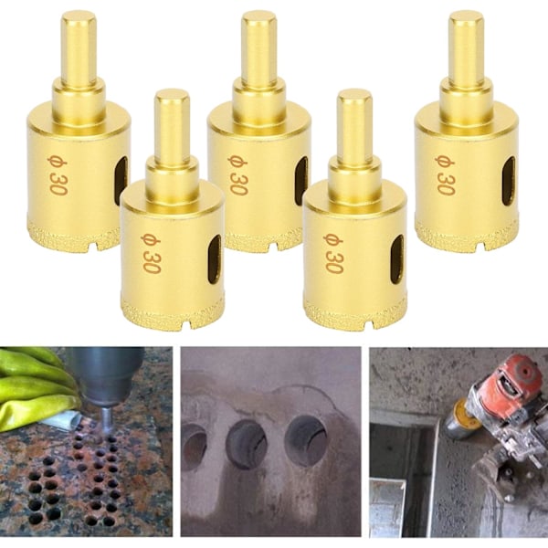 Hålsåg Set Diamantlödning Borr Hardware Verktyg Bekvämt