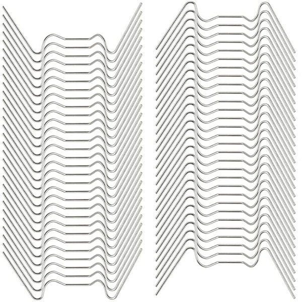 100 stk rustfrit stål drivhus glas vinduesklemmer (med 50 W tråd klemmer til drivhusglas og 50 Z overlapningsklemmer til drivhusglas)