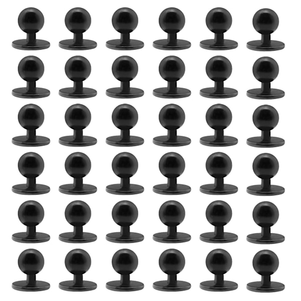 100 stk. Kockrock Knapper Kockjakke Knapper Sorte Kugleknapper Kockrock Runde Knapper Udskiftnings Tøj Tilbehør