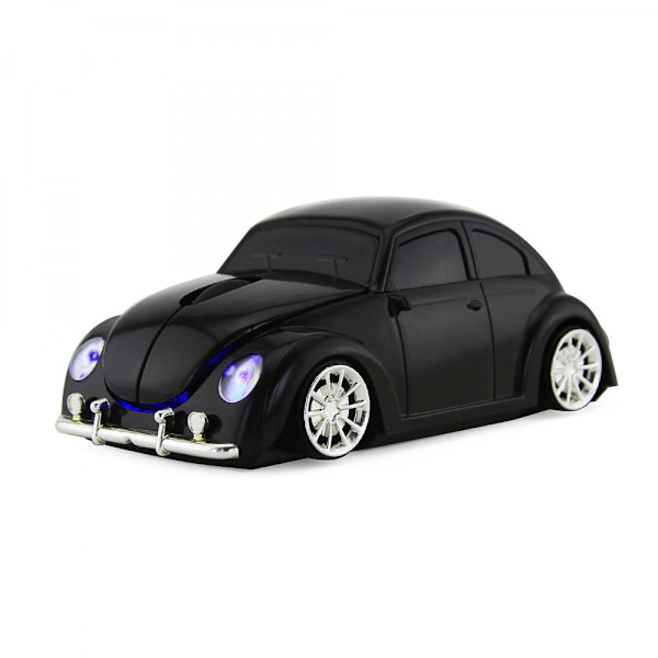 Skalbagge bilmus/Volkswagen Beetle/2.4G trådlös mus Svart