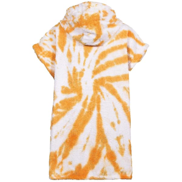 Badehåndkle med hette til barn, 100 % bomullsfrotté badekåpe for gutter og jenter 128 Tie Dye Mustard 2-5 Years