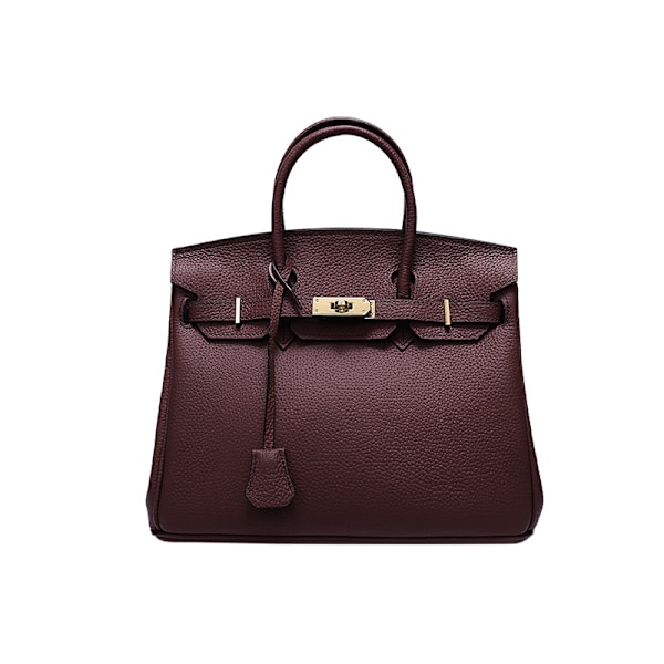 Stor Platina Vinrød Crossbody Taske 30x16x23cm Perfekt Gave til Mors Dag Wine red/30