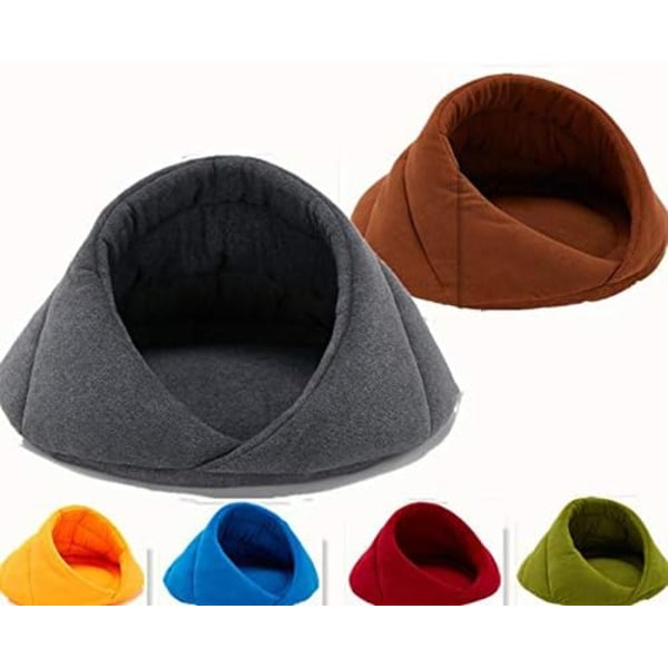 Katte Kennel Hundeseng Plysj Sovepose, Halvt Lukket Katte Rede-XM2-