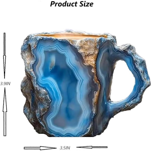 Mineraalikristalli Kaffe Kupit, Moniväriset Kaffe Kupit Kahvoilla Kotiin & Toimistoon (FMY) Sky Blue