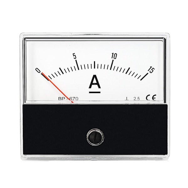 Analogt Strømpanelmeter Amperemeter Måler Klasse 2.5 Nøyaktighet Dc 0-15a Analogt Amperemeter Ampere Måle Tester Måler Panel-dc 0-15a-