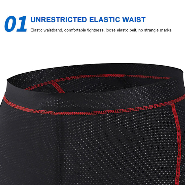 Vadderade Cykelbyxor Cykelunderställ 5D Andningsbara Byxor Shorts Mtb Kvinnor Män Blå Svart Blue  Black S