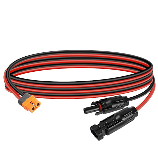 Solar til Xt60i Ladekabel - 12awg 1.5m Solar Plugg til Xt60 Sokkel Kabel For Bærbar Kraftstasjon Og Lipo Batteri