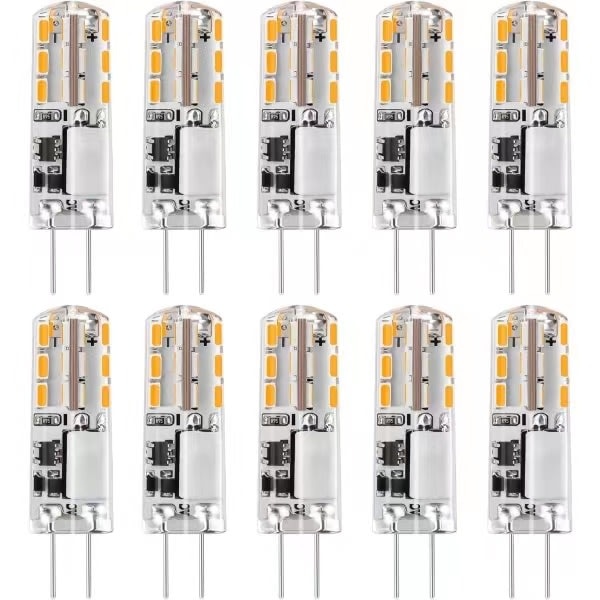 10x G4 LED-lamput 12V AC/DC Lämmin valkoinen 3000K 2W, himmennettävät