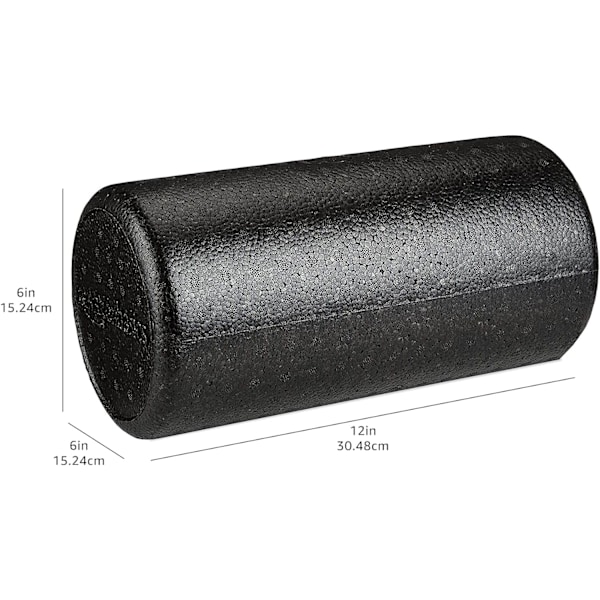 Amazon Basics Tiheä pyöreä foam roller kuntoiluun, hierontaan, lihasten palautumiseen - 12\"