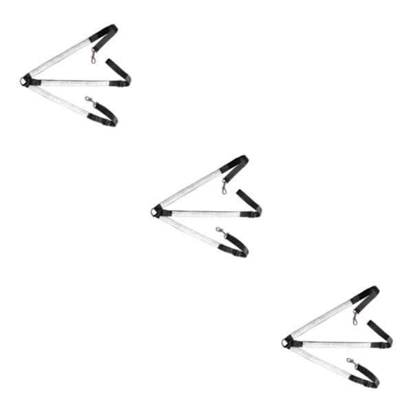 1/2/3/5 Justerbar LED-hestebrystkrage Meget Synlig Hvit White 3PCS