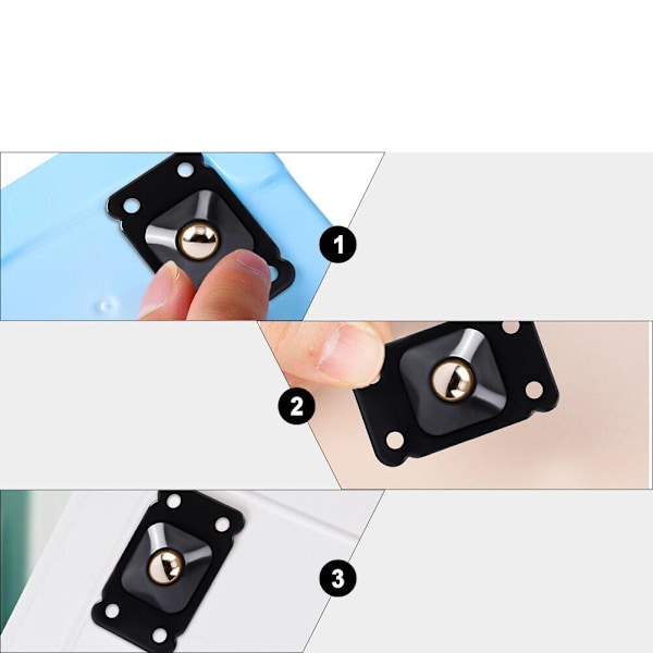 Selvklebende Hjul - Rustfritt Stål - 8 stk Multicolor multifärg