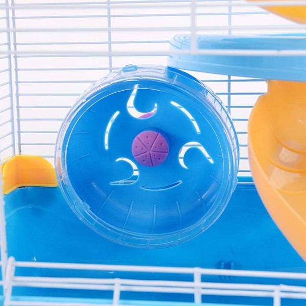 Gennemsigtigt hamsterbur, hamsterlegebur i to lag, brugt