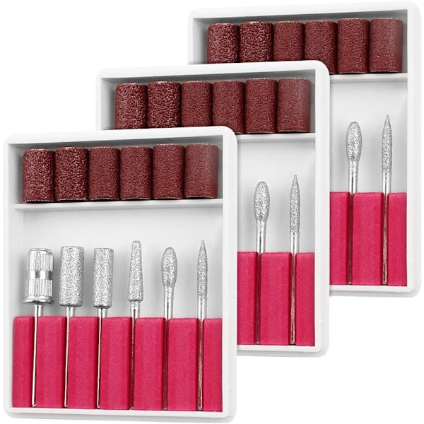 3-pack Nagelbits Manikyr Pedikyr Diamant Nagelbits-XM2-