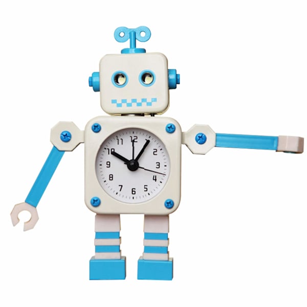 Robot Väckarklocka, Rostfritt Metall Icke-Tickande Väckarklocka