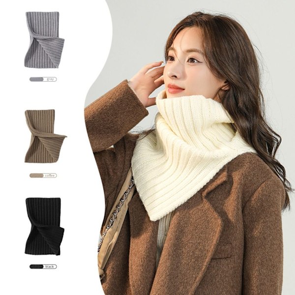 Strikket halstørklæde BEIGE 2 2 beige-KK1- beige 2-2