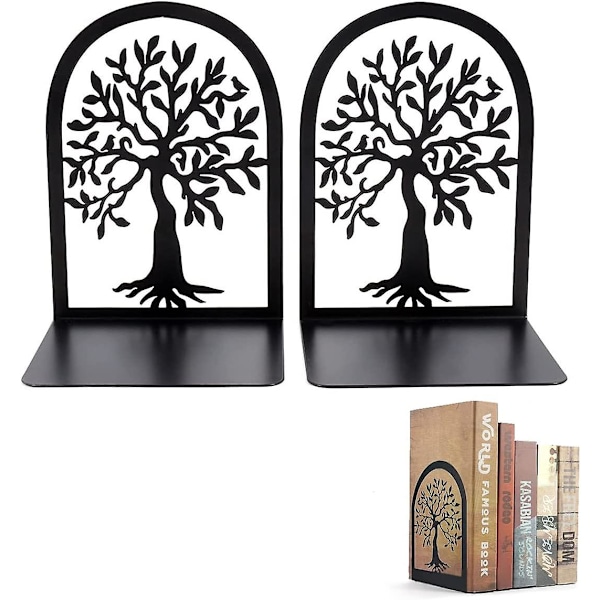 Kirjanpidikkeet, Mini kirjanpidin, Metal Tree Of Life kirjanjakaja, toimiston sisustukseen, lapsille, kouluihin, design, cd, kirjakauppa, kirjahylly, musta 1 pari