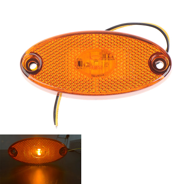 3LED 12v 24v LED Sidemarkerlys for tilhengere bobil Yellow