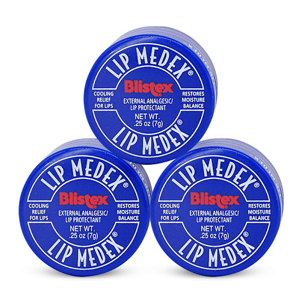 3 stk American Blistex Lip Medex Analgetisk Læbebeskyttende Tørre Læber Fugtighedscreme Maske Læbestift 7g