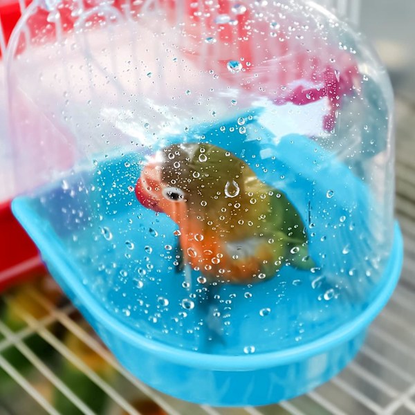 Fågelbad, Hängande Fågelbursbadkar med Krok, Transparent-XM2-