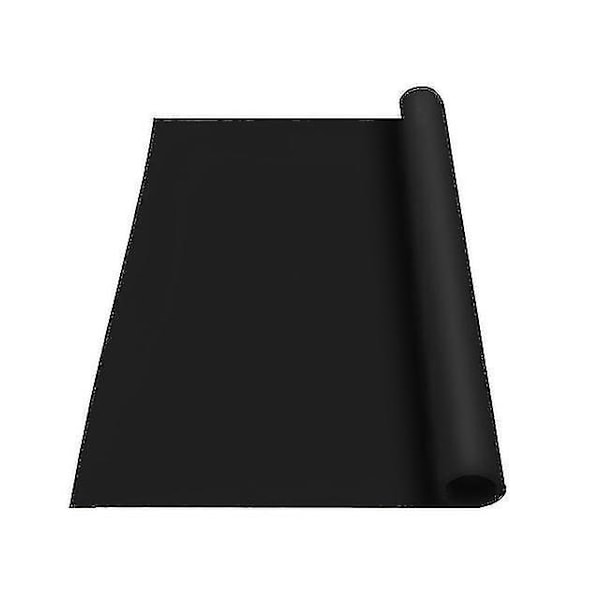 Erittäin suuri silikonimatto, lämmönkestävä, vedenpitävä, liukumaton, keittiön työtason suojus, vinyylikäsityömatto, pöytätabletti, musta Black 60 X 50 CM