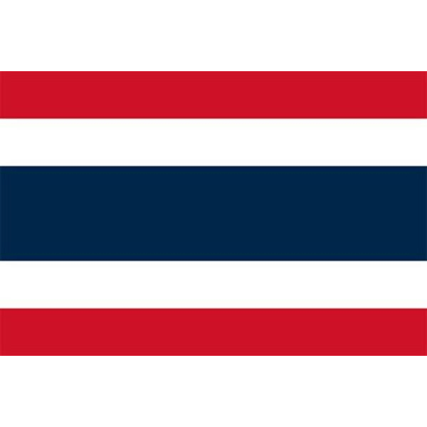Thailands flagga Vit White Thailand