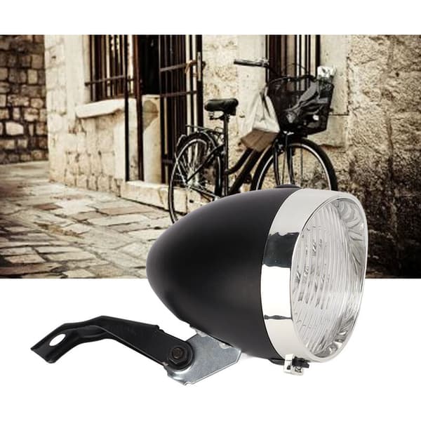 Retro Bicycle 3LED Headlight Vintage Safety Warning Night L-FM-