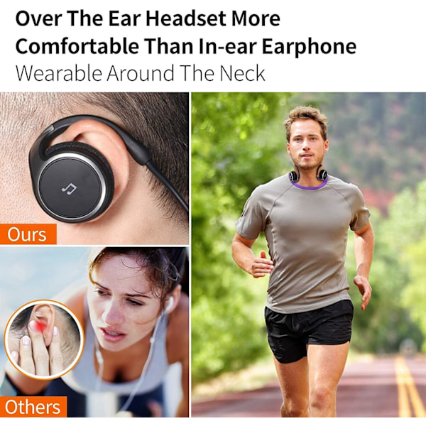 Bluetooth-kuulokkeet urheiluun, langattomat kuulokkeet urheiluun korvan päällä