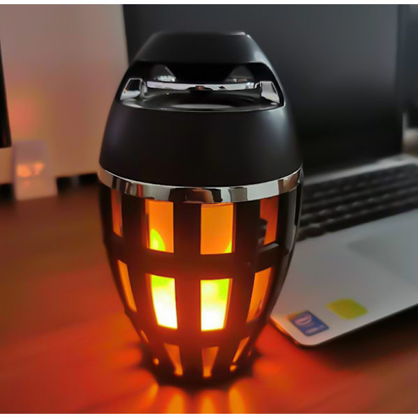 Udendørs fakkel Bluetooth-højttaler med flammeeffektlampe, vandtæt