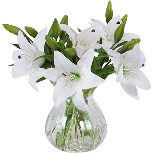 Konstgjorda Blommor, 5 st Real Touch Latex Konstgjorda Liljor