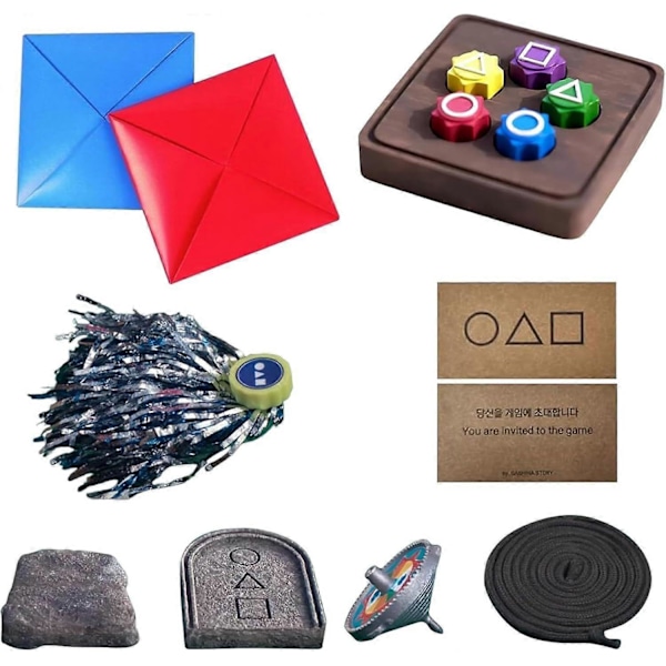 Squid Game Korean Folk Game Set (Korean Traditional Game), Korean Game, Perhepeli Matkalle