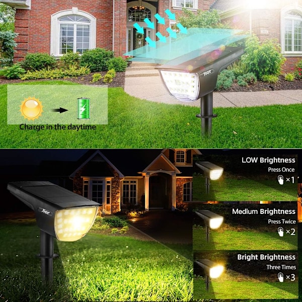 Utomhus Solarlampa 66 LED Utomhus Solar Spotlight Landskap
