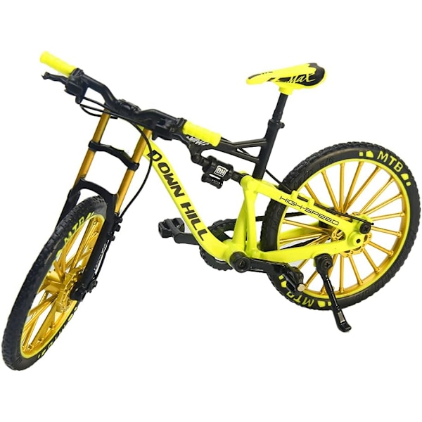 Mini Finger Cykel 1/10 Skala Finger Mountainbike Miniatyr Metall Leksak Samlarobjekt Cykelmodell Heminredning