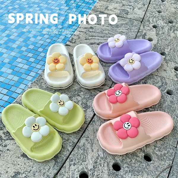 global Hot Rea Søte Blomster Baderom Sklisikre Tøfler 36-Størrelse 41 purple-KK1- purple 36-37