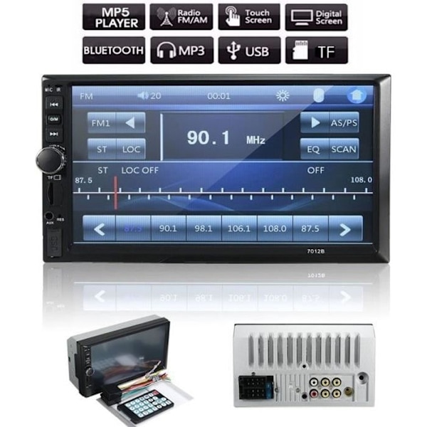 7\" 2DIN Bilradio Bluetooth Touch Screen USB FM MP4 MP5 In-Dash Stereo Afspiller-Xin