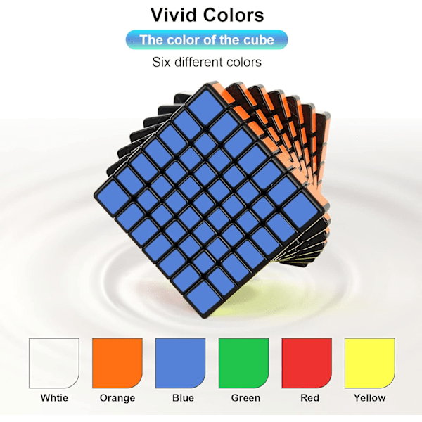 7x7 Speed Cube, 7x7x7 kube med superholdbare klistremerker med levende farger (7x7x7) 7x7x7 7x7x7 3x3x3