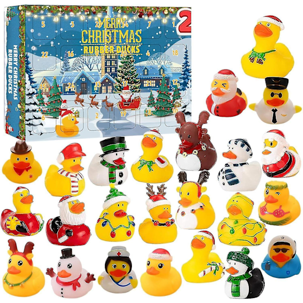 Gummianka-Adventskalender 2023. Adventskalender 2023 Børn. Adventsanka Bad Til 02(24 ducks)