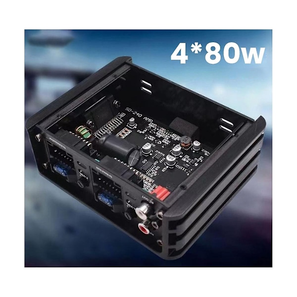 Ammattimainen DSP-vahvistin autoradioon Android, 4-kanavainen Hi-Fi-vahvistin, 4 x 80 W