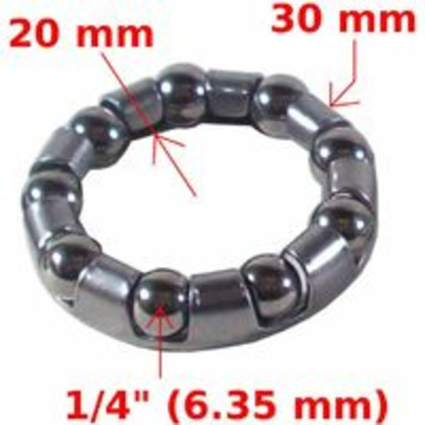 2x Stål Cykel Kullager 19mm 29mm 9 Kulor 6.35mm Universal DIY Cykel Vevparti