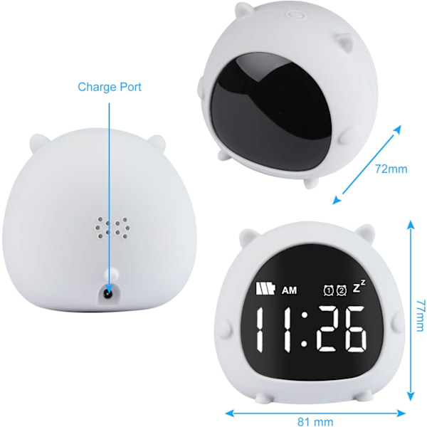 Söt Digital Barnväckarklocka Med Snooze Nedräkning 2 Alarm-XM2-