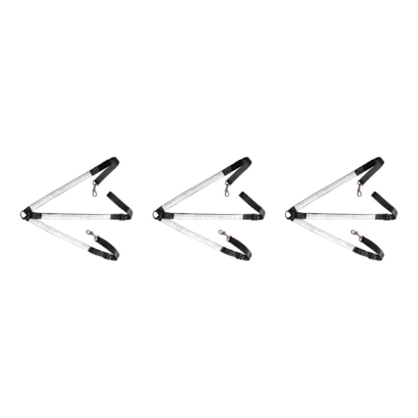 1/2/3/5 Justerbar LED-hästbröstkrage Mycket Synlig Vit White 3PCS