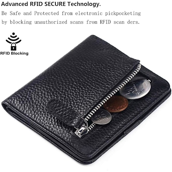 Pieni lompakko naisille, naisten pieni kompakti kaksiosainen RFID-tasku