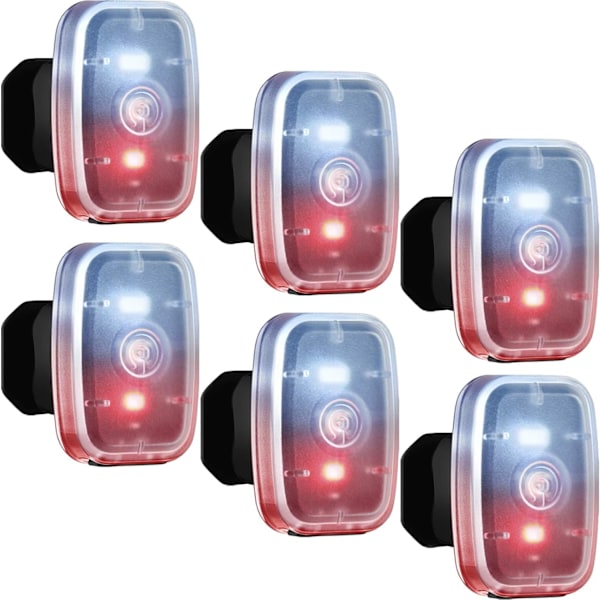 Sikker LED-lampe USB Genopladelig Løbelygte Clip-on Stroboskop