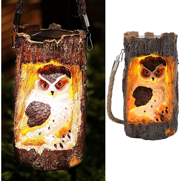 Vintage Utendørs Hengende Solcellelykt Bordlampe med Varmt Hvitt Lys