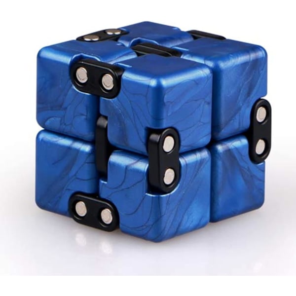 Lille Gylden Elefant Opgraderet Infinity Cube Fidget Legetøj, Cool Mini Gadget Bedst til Stress og Angstlindring og Drab af Tid, Specialdesignet (Safir)