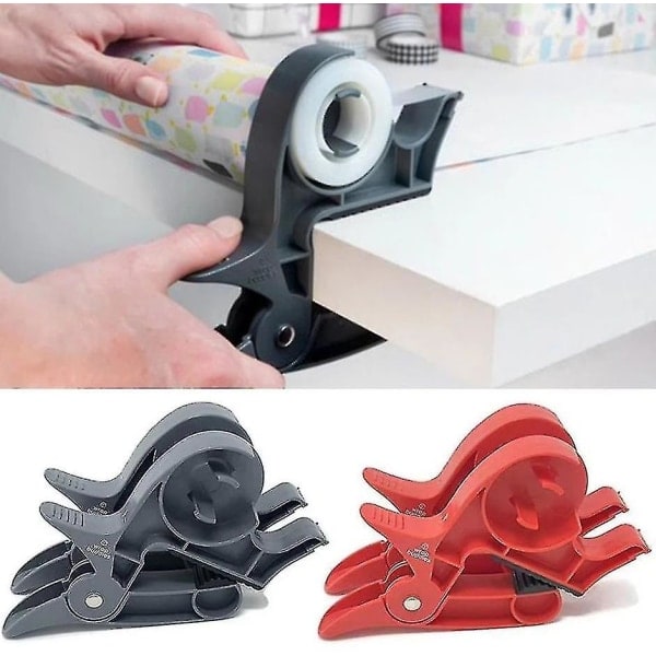 Wrap Buddies Bordsmonterat Presentpappersverktyg Tejpdispenser Pappersrullehållare Klämma