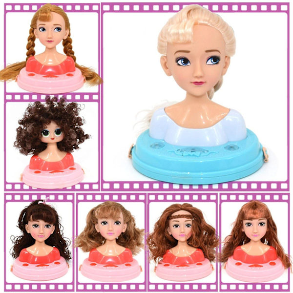 Barbie-nukke Prinsessa Elsa, Jää ja Lumi Seikkailu Elsa puoli vartalo -nukke tarvikkeineen (FMY) Suurisilmäinen räjähtävä he Big eye explosive head Standard configuration