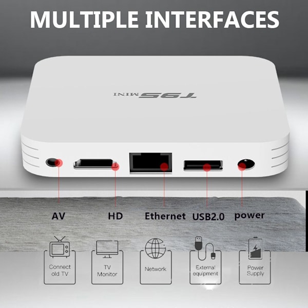 T95MINI Smart TV-boks Set Top Box EU-kontakt-KK2-