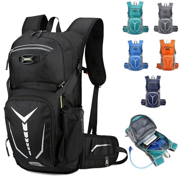 Rygsæk 18L til løb / cykling Sort-X44- Turquoise Turkos